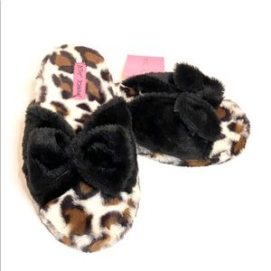 Betsy Johnson Leopard Print Slippers